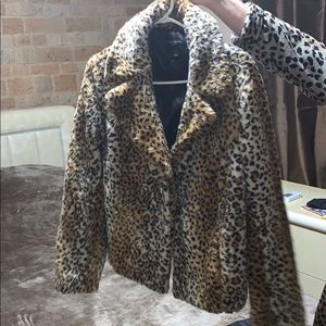 Faux fur Cheetah Print Blazer